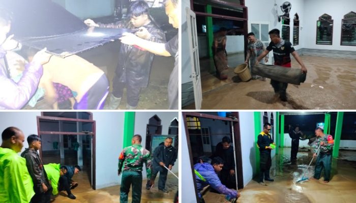 Begini Respon Cepat Polres Gorontalo Bantu Warga yang Terdampak Banjir di Yosonegoro